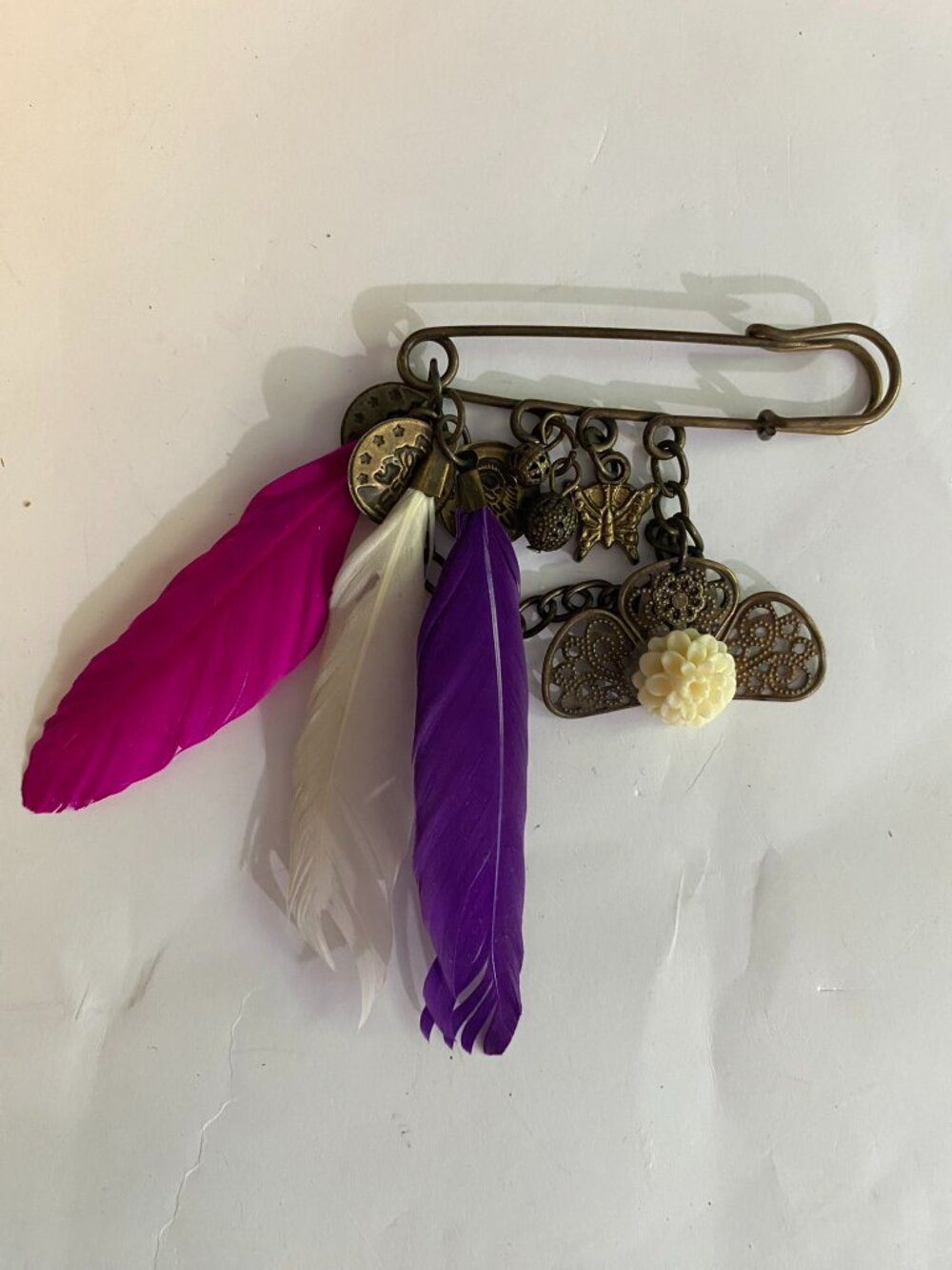 Bohemian-Style Statement Pin - Picture 3 of 5